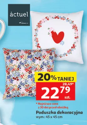 Poduszka dekoracyjna 45x45cm promocja w Auchan