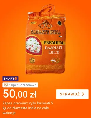 Ryż basmati premium Namaste India promocja w Allegro