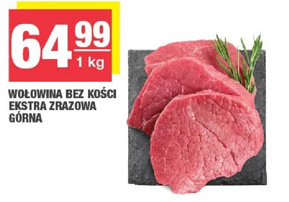 Wołowina bez kości ekstra zrazowa górna promocja w SPAR