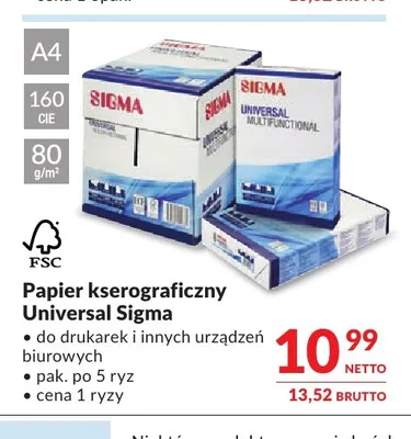Papier kserograficzny Universal Sigma promocja w Makro