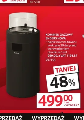 Kominek gazowy Enders Nova promocja w Selgros