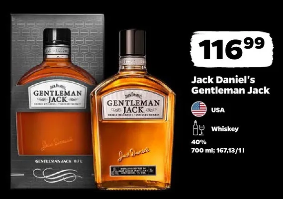 Whiskey Jack Daniel's Gentleman Jack promocja w Netto