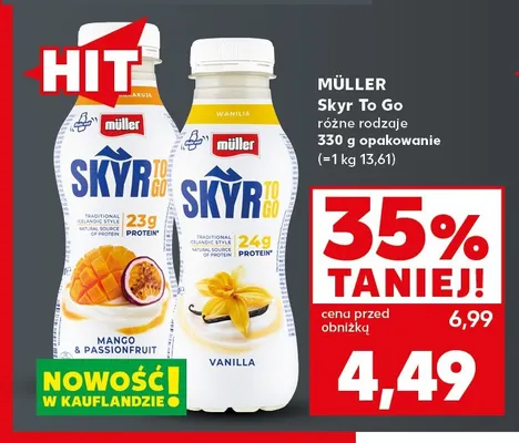 Skyr To Go vanilla Müller promocja w Kaufland