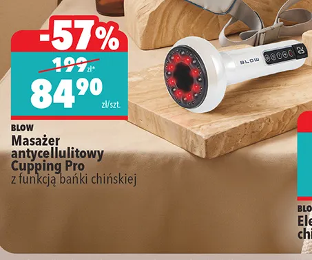 Masażer antycellulitowy Blow Cupping Pro z funkcją bańki chińskiej promocja w Biedronka