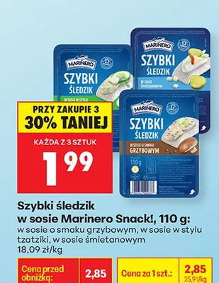 Szybki Śledzik, różne rodzaje promocja w Biedronka