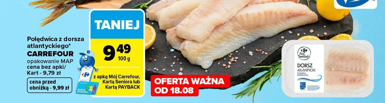 Polędwica z dorsza atlantyckiego Carrefour promocja w Carrefour