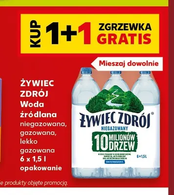 Woda źródlana lekko gazowana Żywiec Zdrój 6-pak promocja w Kaufland