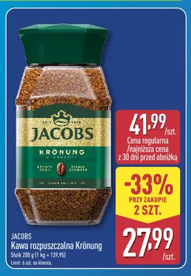 Kawa rozpuszczalna Jacobs Krönung promocja w Aldi