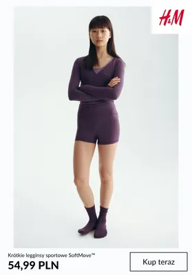 Krótkie legginsy sportowe H&M SoftMove™ promocja w H&M