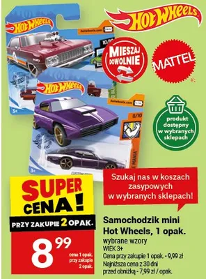 Samochodzik mini Hot Wheels, 1opak. promocja w Twój Market