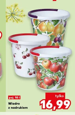 Wiadro z nadrukiem 10 l promocja w Kaufland