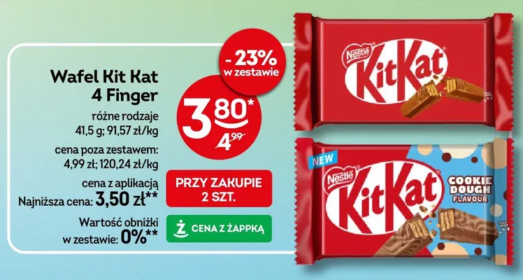 Wafel Kit Kat 4 Finger promocja w Żabka
