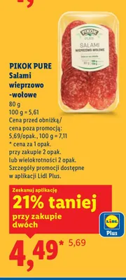 Salami wieprzowo-wołowe promocja w Lidl