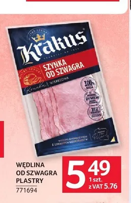 Wędlina plastry Krakus Od Szwagra promocja w Selgros