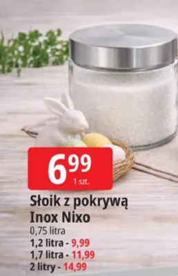 Słoik z pokrywą inox Nixo promocja w Leclerc