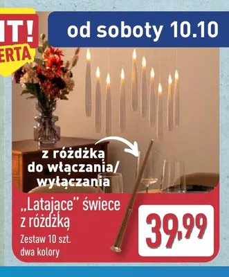 Latające świece z różdżką promocja w Aldi