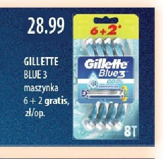 Maszynka BLUE 3 6 + 2 gratis GILLETTE promocja w Drogerie Laboo