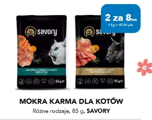Mokra karma dla kotów SAVORY promocja w Aquael zoo