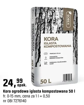 Kora ogrodowa iglasta kompostowana 50l promocja w OBI