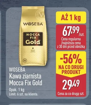 Kawa ziarnista Mocca Fix Gold Woseba promocja w Aldi