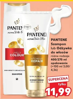 Szampon lub odżywka do włosów różne rodzaje Pantene promocja w Kaufland