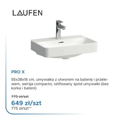 Umywalka Laufen Pro X promocja w Blu Salony Łazienek