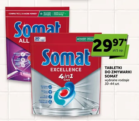 Tabletki do zmywarki Somat Excellence 4in1 Caps promocja w ABC