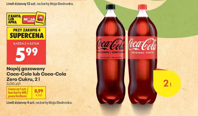 Napój gazowany Coca-Cola promocja w Biedronka