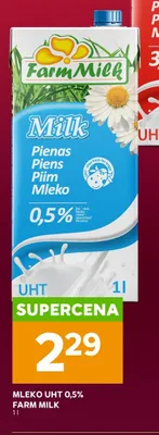 Mleko UHT 0,5% Farm Milk promocja w Stokrotka