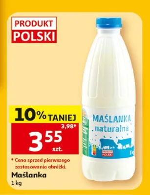 Maślanka naturalna Pewni Dobrego promocja w Auchan