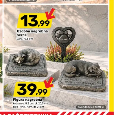 Ozdoba nagrobna serce promocja w Bricomarche