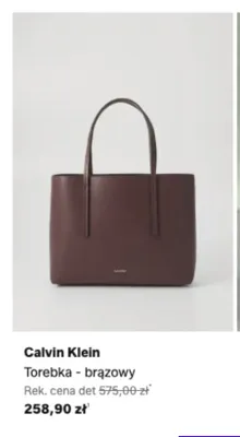 Torebka Calvin Klein brązowy promocja w Lounge by Zalando
