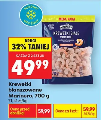 Krewetki białe blanszowane promocja w Biedronka
