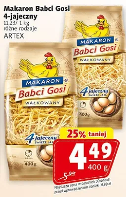 Makaron Babci Gosi 4-jajeczny promocja w Prim Market