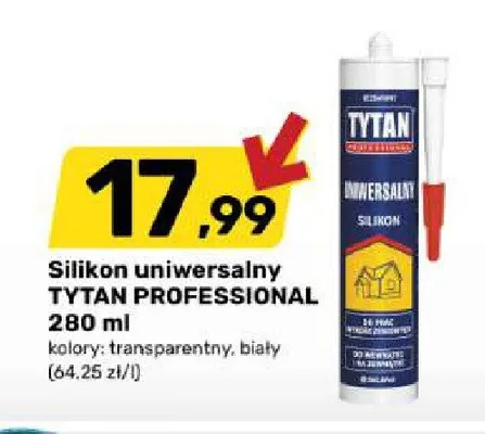 Silikon uniwersalny Tytan Professional biały promocja w Bricomarche