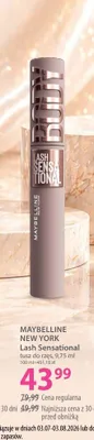 Tusz do rzęs intensive black Maybelline lash sensational promocja w Hebe