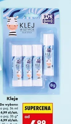 Klej w sztyfcie Oxford 4-pak promocja w Biedronka