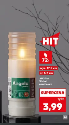 Wkład parafinowy Angela Bolsius promocja w Kaufland