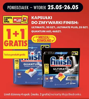 Kapsułki do zmywarki Finish promocja w Biedronka