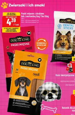 Paski mięsne z wołowiną Dog The King promocja w POLOmarket