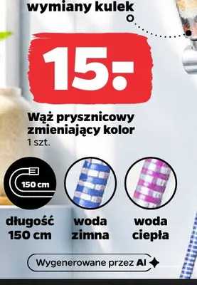 Wąż prysznicowy zmieniający kolor promocja w Netto