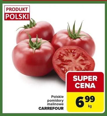 Pomidory malinowe polskie promocja w Carrefour Express