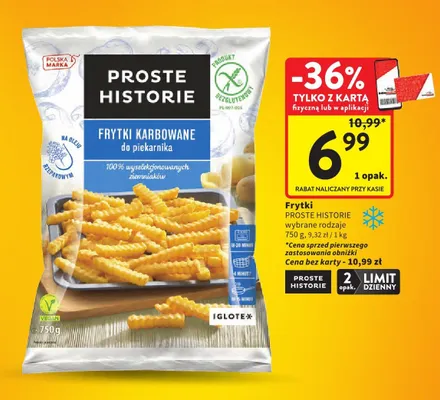 Frytki karbowane do piekarnika wybrane rodzaje promocja w Intermarche