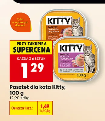 Pasztet dla kota Kitty z kaczką i kurczakiem promocja w Biedronka