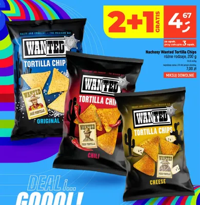 Nachosy Wanted Tortilla Chips Chili promocja w Dealz