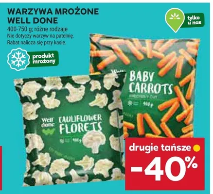 Warzywa mrożone różne rodzaje promocja w Stokrotka