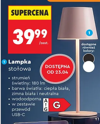 Lampka stołowa promocja w Biedronka