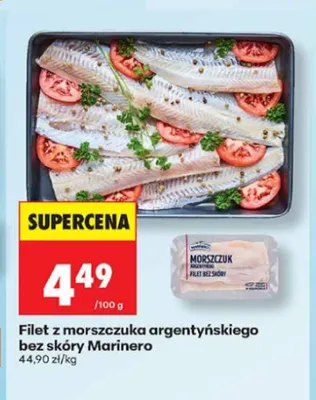 Filet z morszczuka argentyńskiego bez skóry Marinero promocja w Biedronka