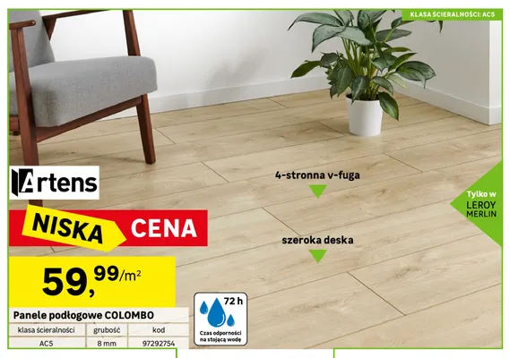 Panele podłogowe Colombo Artens promocja w Leroy Merlin