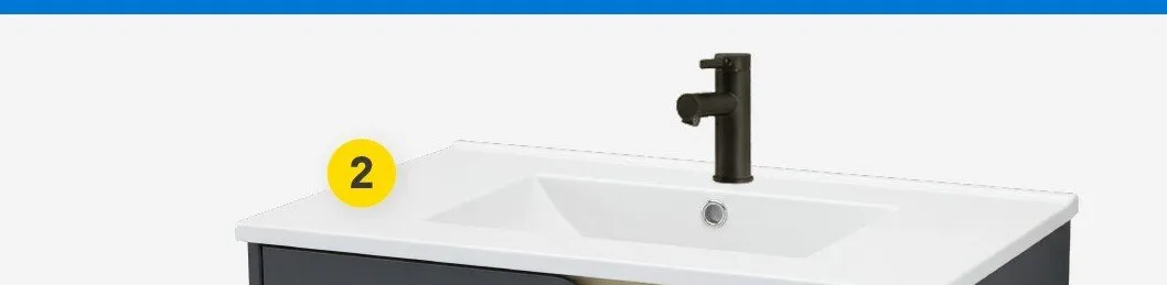Umywalka ceramiczna Aruna 80cm promocja w Castorama